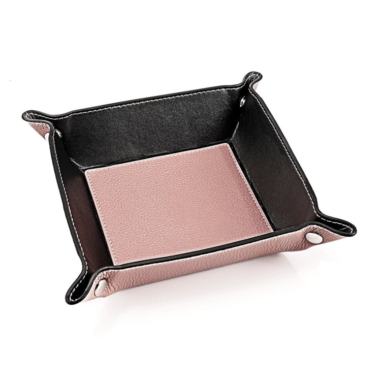 7001 Leather Desktop Square Storage Box Household Life Oddments Tray