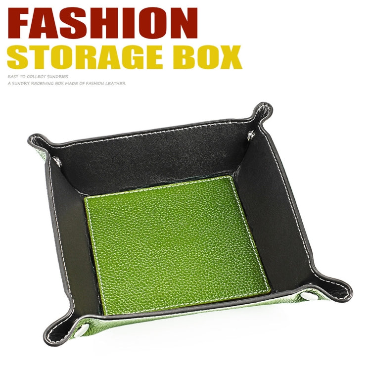 7001 Leather Desktop Square Storage Box Household Life Oddments Tray
