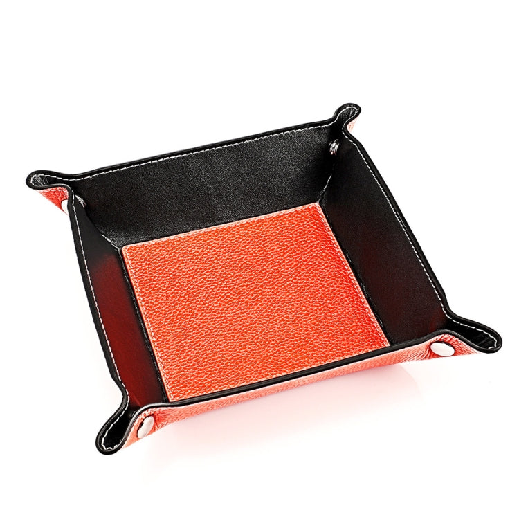7001 Leather Desktop Square Storage Box Household Life Oddments Tray