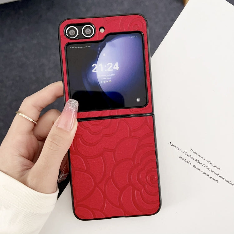 For Samsung Galaxy Z Flip6 / Flip7 FE Impression Flower Pattern Protective Phone Case