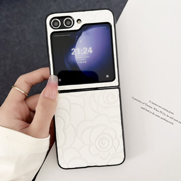 For Samsung Galaxy Z Flip6 / Flip7 FE Impression Flower Pattern Protective Phone Case