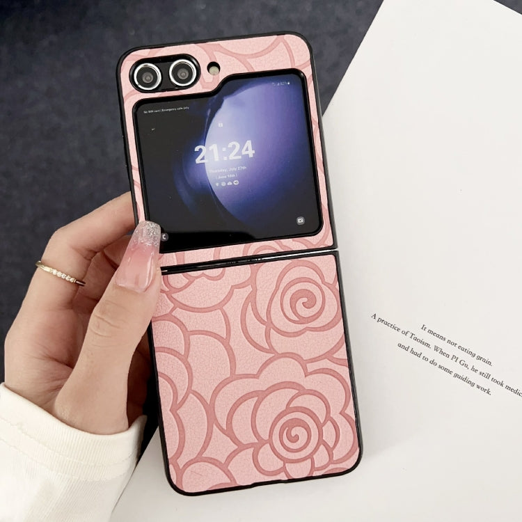 For Samsung Galaxy Z Flip6 / Flip7 FE Impression Flower Pattern Protective Phone Case