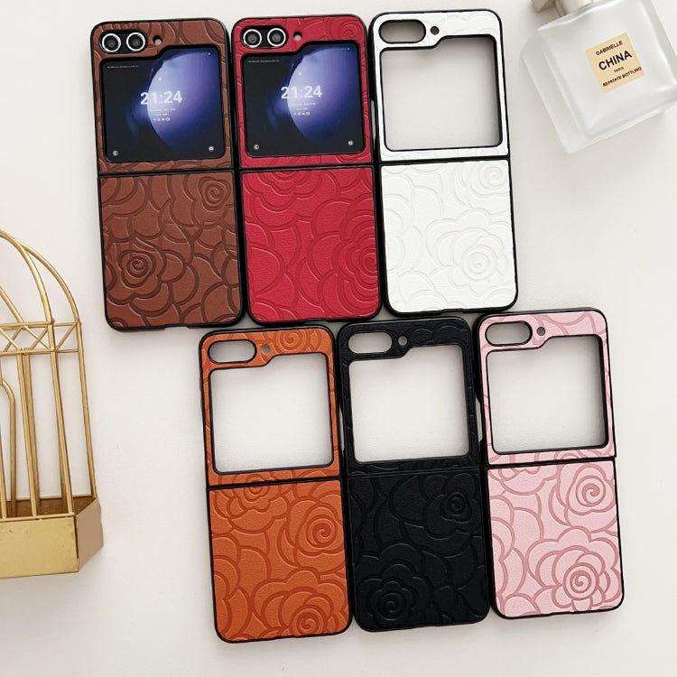 For Samsung Galaxy Z Flip6 / Flip7 FE Impression Flower Pattern Protective Phone Case