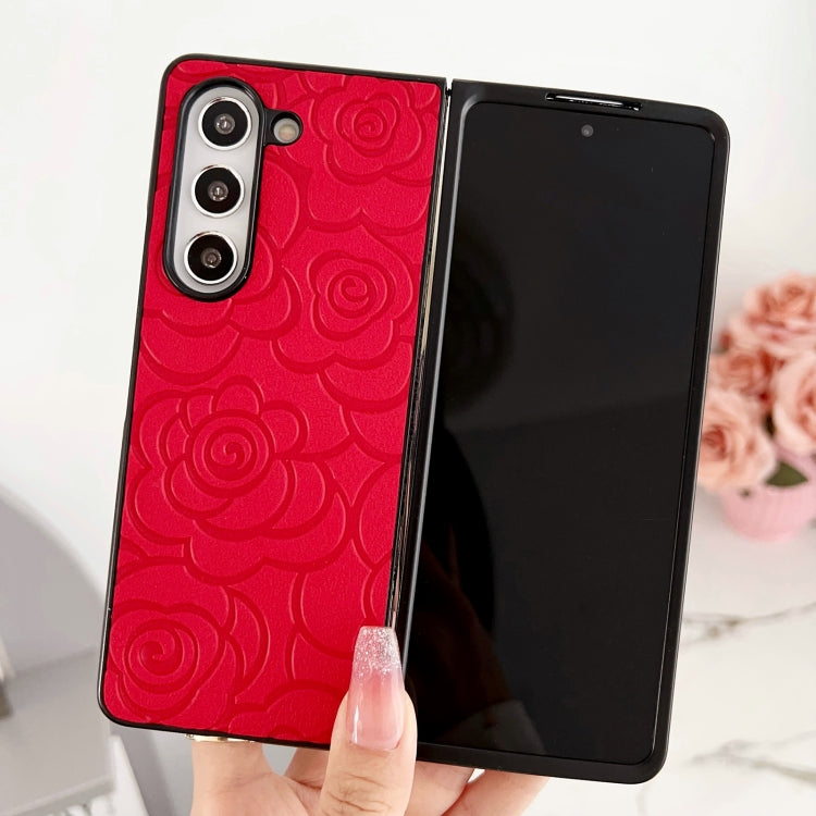 For Samsung Galaxy Z Fold Special Impression Flower Pattern Protective Phone Case