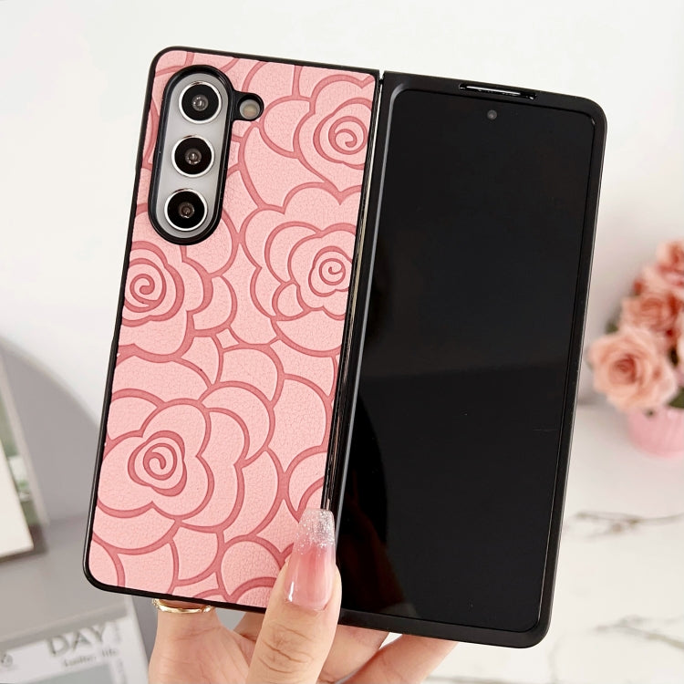 For Samsung Galaxy Z Fold Special Impression Flower Pattern Protective Phone Case