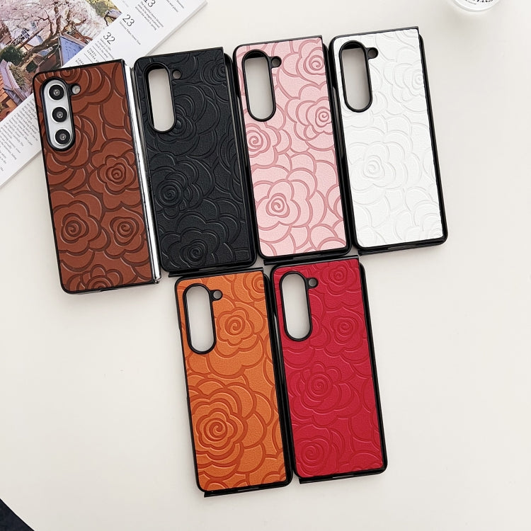 For Samsung Galaxy Z Fold Special Impression Flower Pattern Protective Phone Case