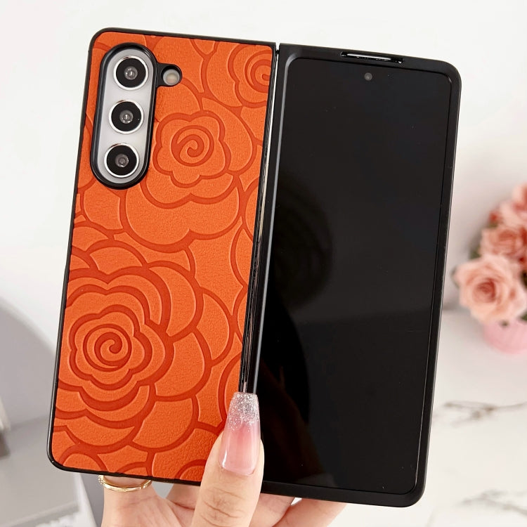 For Samsung Galaxy Z Fold Special Impression Flower Pattern Protective Phone Case