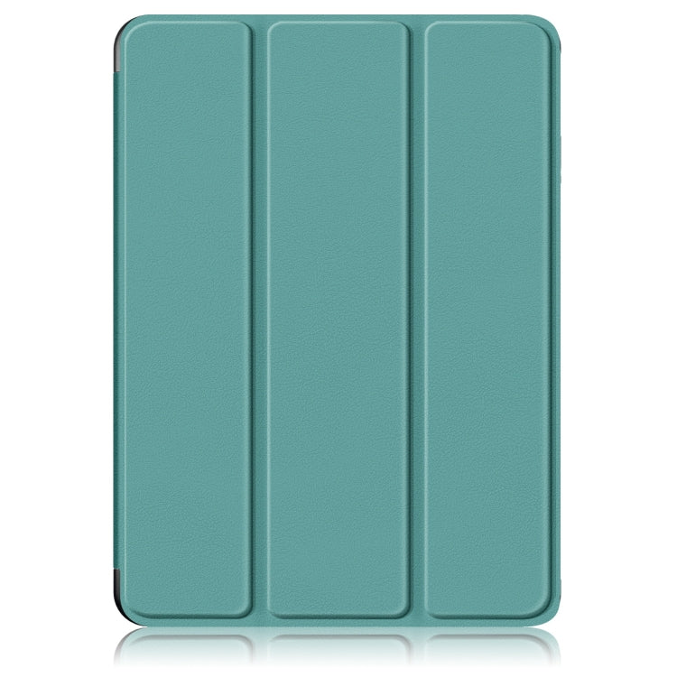 For OnePlus Pad Pro / Pad 2 Custer Solid Color 3-fold Holder Smart Leather Tablet Case
