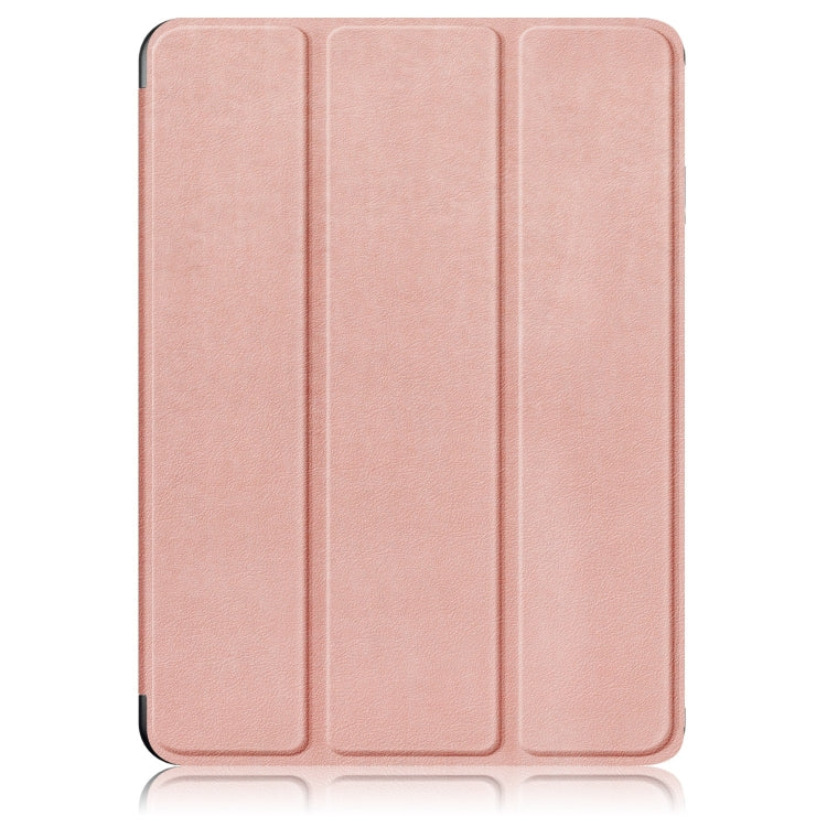 For OnePlus Pad Pro / Pad 2 Custer Solid Color 3-fold Holder Smart Leather Tablet Case