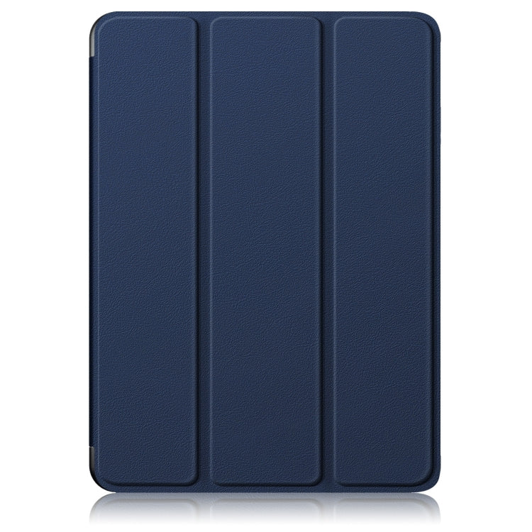 For OnePlus Pad Pro / Pad 2 Custer Solid Color 3-fold Holder Smart Leather Tablet Case