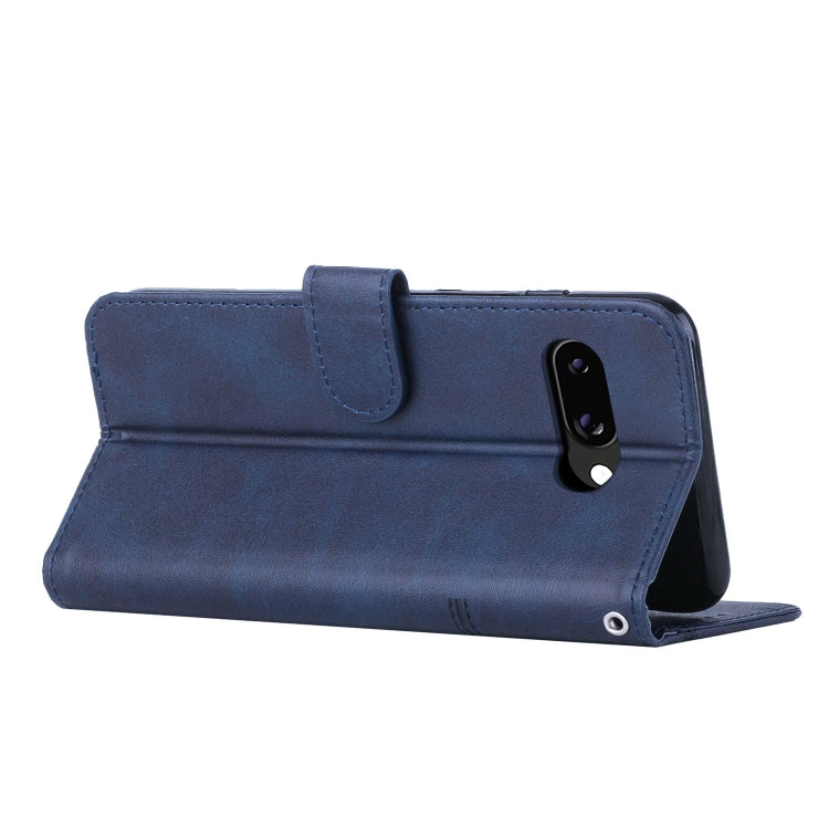 For Google Pixel 9a Stitching Calf Texture Buckle Leather Phone Case