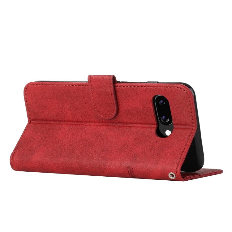 For Google Pixel 9a Stitching Calf Texture Buckle Leather Phone Case