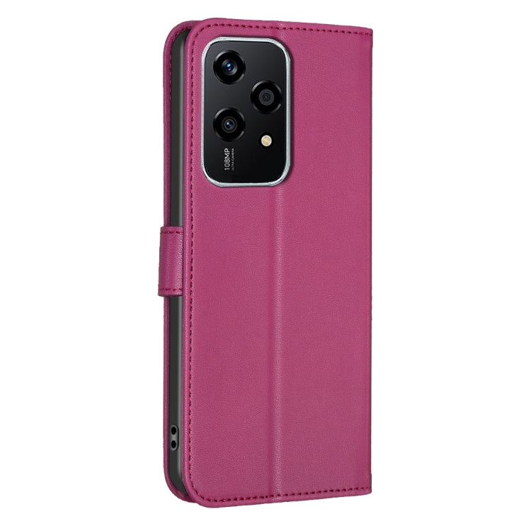 For Honor 200 Lite Global Four-leaf Embossed Leather Phone Case