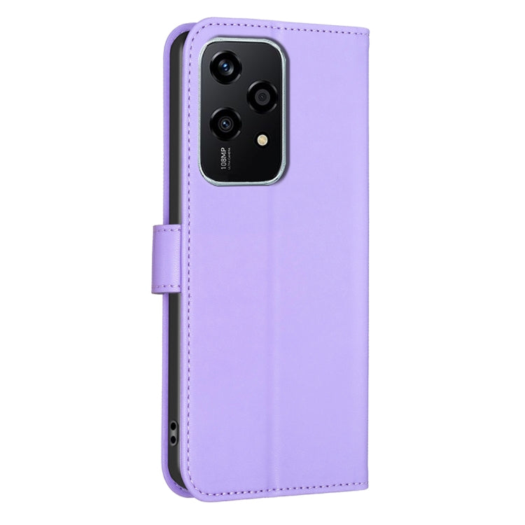 For Honor 200 Lite Global Four-leaf Embossed Leather Phone Case