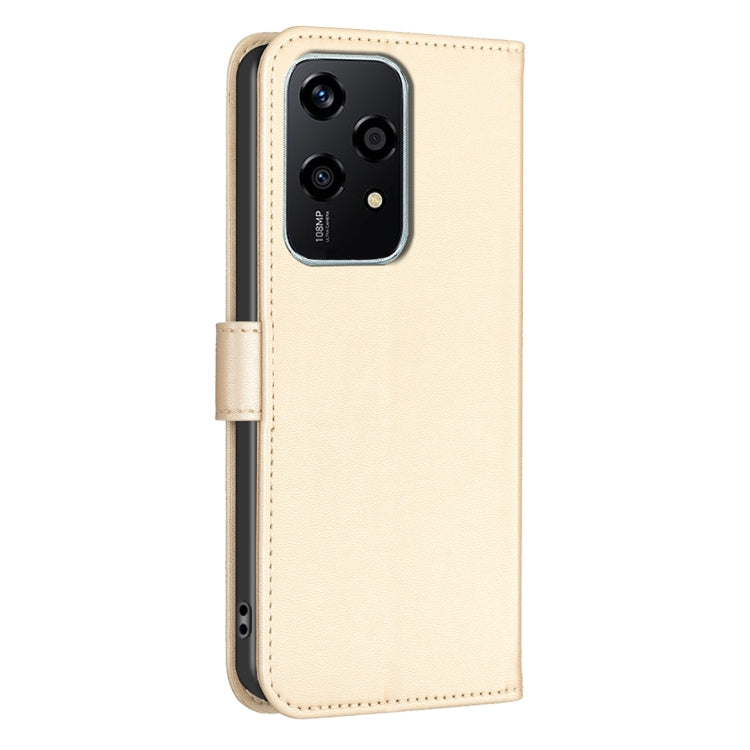 For Honor 200 Lite Global Four-leaf Embossed Leather Phone Case