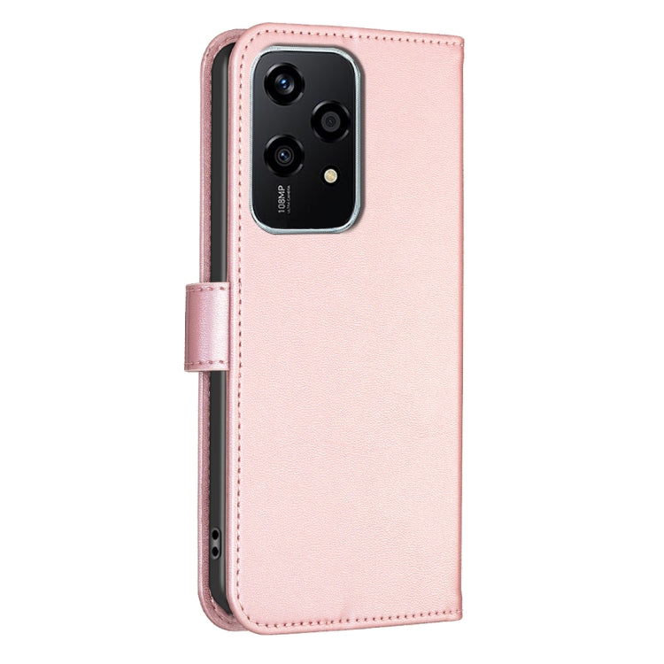 For Honor 200 Lite Global Four-leaf Embossed Leather Phone Case