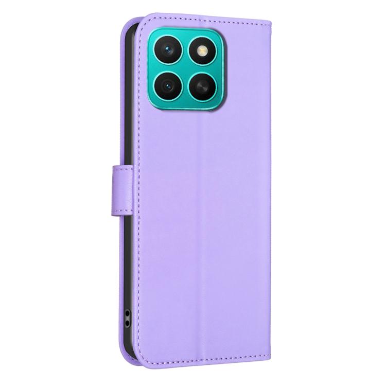 For Honor X8c 4G Four-leaf Embossed Leather Phone Case