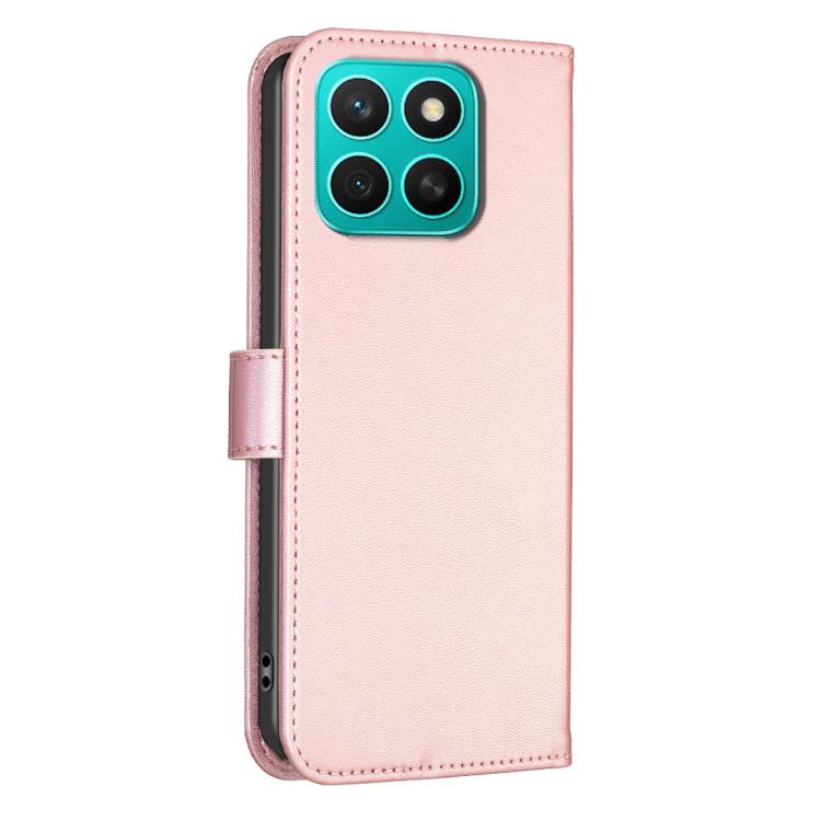 For Honor X8c 4G Four-leaf Embossed Leather Phone Case