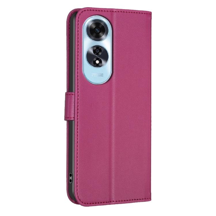 For OPPO A60 Four-leaf Embossed Leather Phone Case