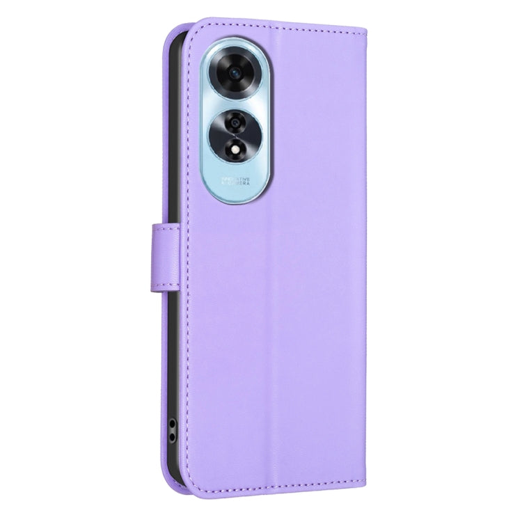 For OPPO A60 Four-leaf Embossed Leather Phone Case