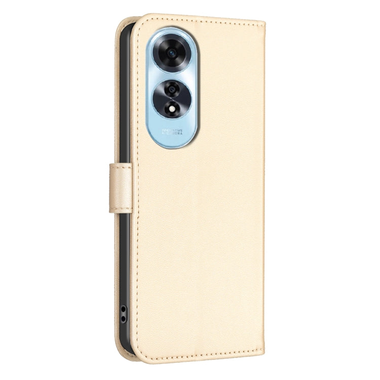 For OPPO A60 Four-leaf Embossed Leather Phone Case
