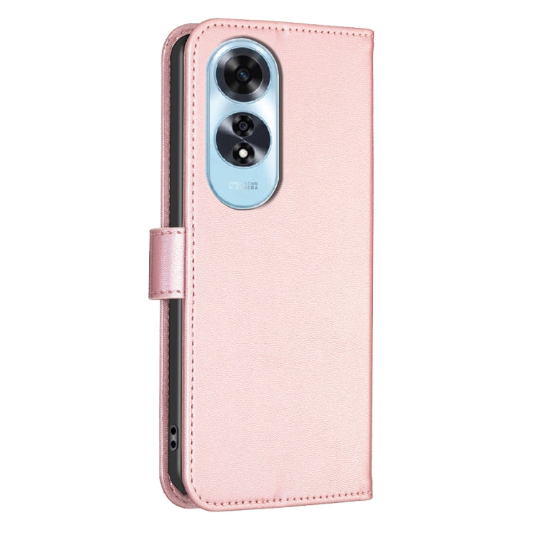 For OPPO A60 Four-leaf Embossed Leather Phone Case