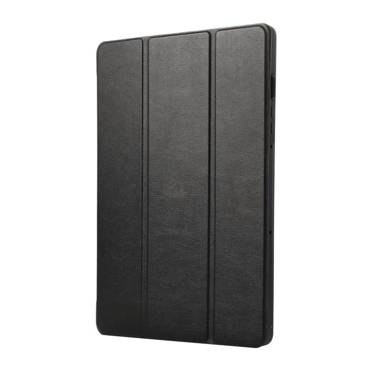 For Samsung Galaxy Tab S10 FE+ 3-Fold Pure Color TPU Leather Tablet Case with Pen Slot