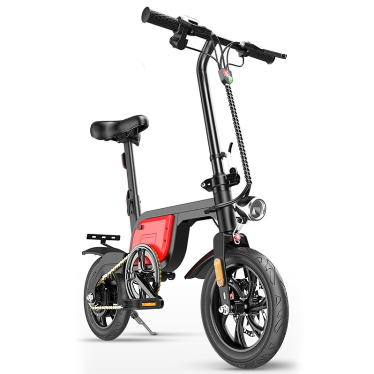 IPX5 Waterproof Foldable Electric Bicycle Adult Small Electric Bicycle with Three Riding Modes & 5AH Lithium Battery(Red)
