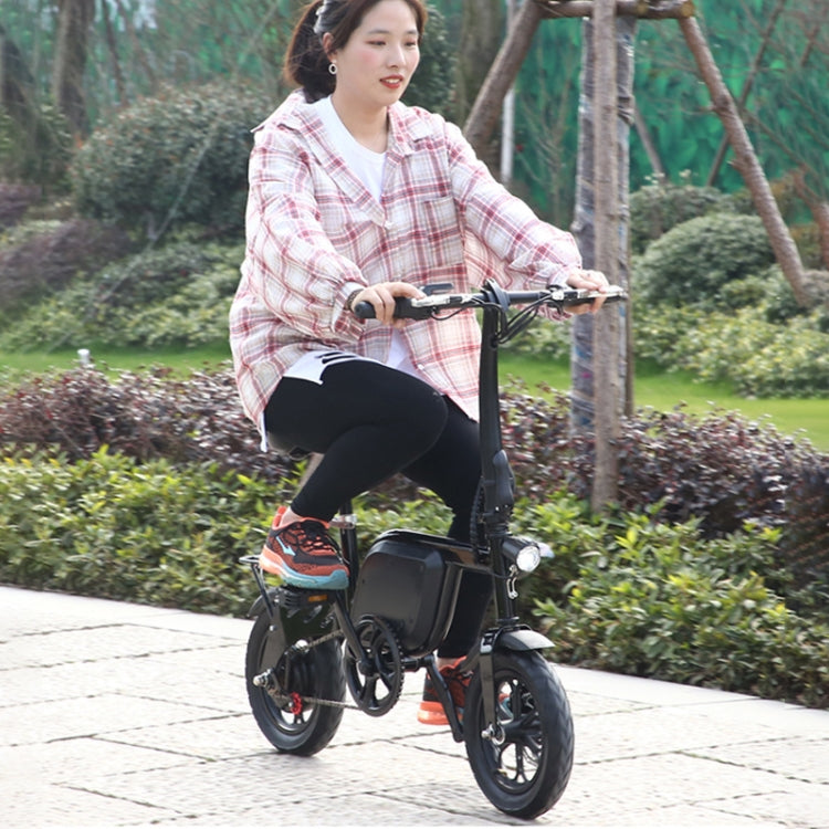 IPX5 Waterproof Foldable Electric Bicycle Adult Small Electric Bicycle with Three Riding Modes & 10.4AH Lithium Battery(Red)