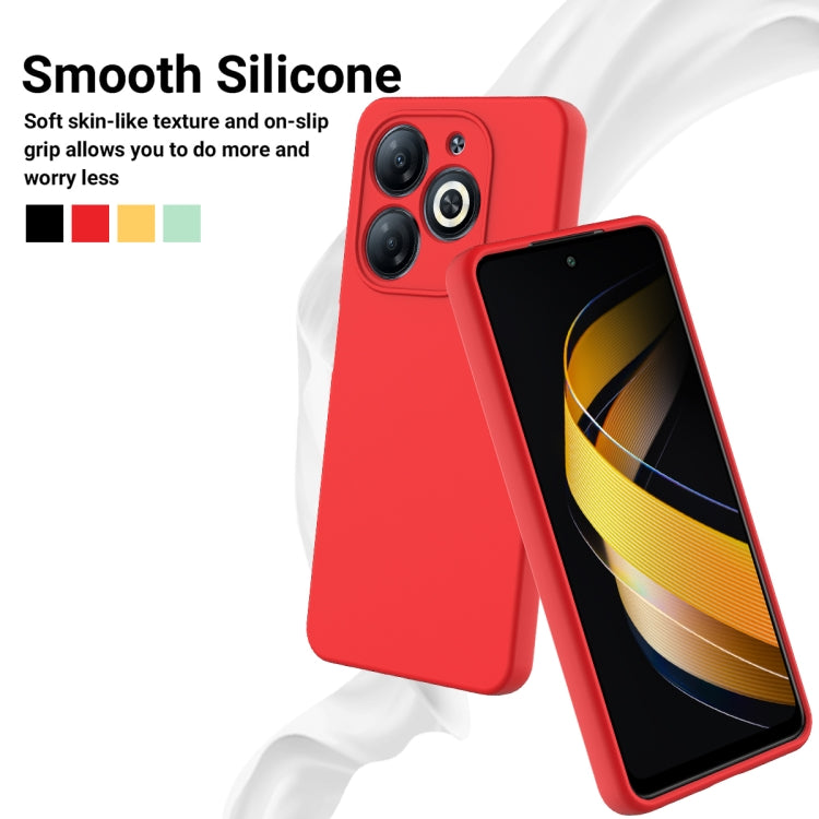 For Infinix Smart 8 HD / Smart 8 Pro Solid Color Liquid Silicone Dropproof Full Coverage Phone Case