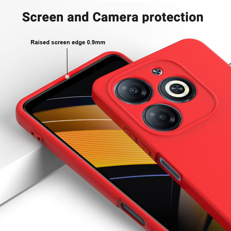 For Infinix Smart 8 HD / Smart 8 Pro Solid Color Liquid Silicone Dropproof Full Coverage Phone Case