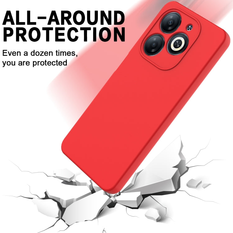 For Infinix Smart 8 HD / Smart 8 Pro Solid Color Liquid Silicone Dropproof Full Coverage Phone Case