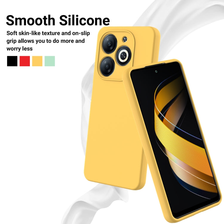 For Infinix Smart 8 HD / Smart 8 Pro Solid Color Liquid Silicone Dropproof Full Coverage Phone Case