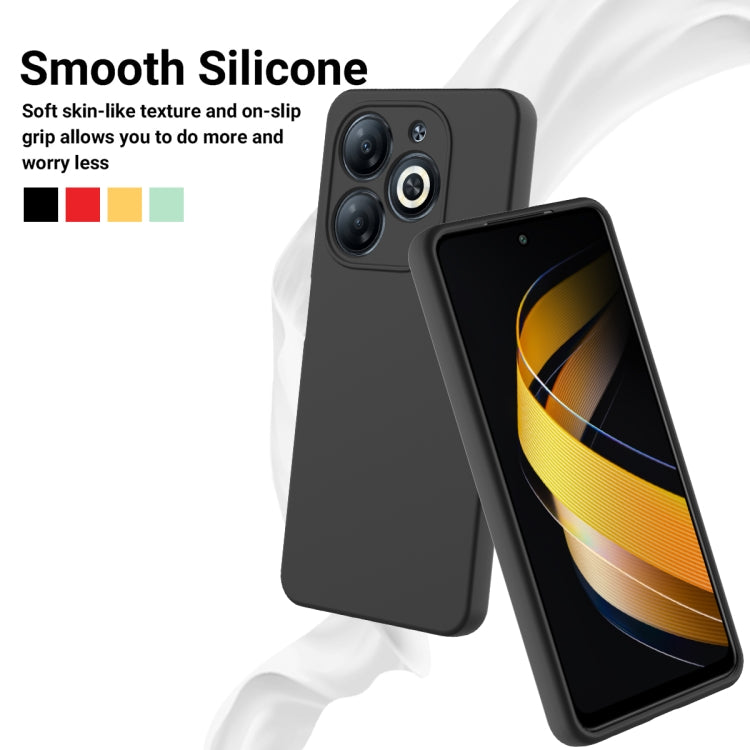 For Infinix Smart 8 HD / Smart 8 Pro Solid Color Liquid Silicone Dropproof Full Coverage Phone Case