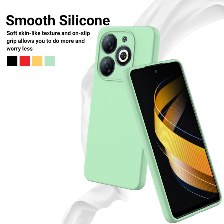 For Infinix Smart 8 HD / Smart 8 Pro Solid Color Liquid Silicone Dropproof Full Coverage Phone Case