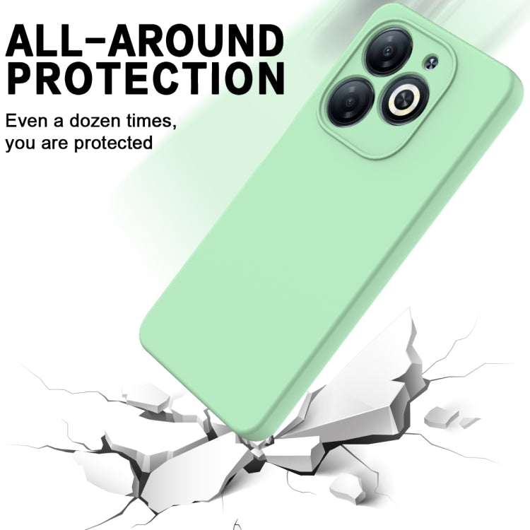 For Infinix Smart 8 HD / Smart 8 Pro Solid Color Liquid Silicone Dropproof Full Coverage Phone Case
