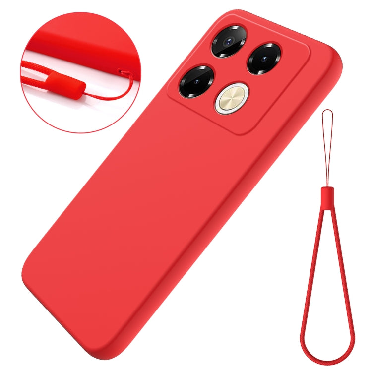 For Infinix Note 40 5G Solid Color Liquid Silicone Dropproof Full Coverage Phone Case