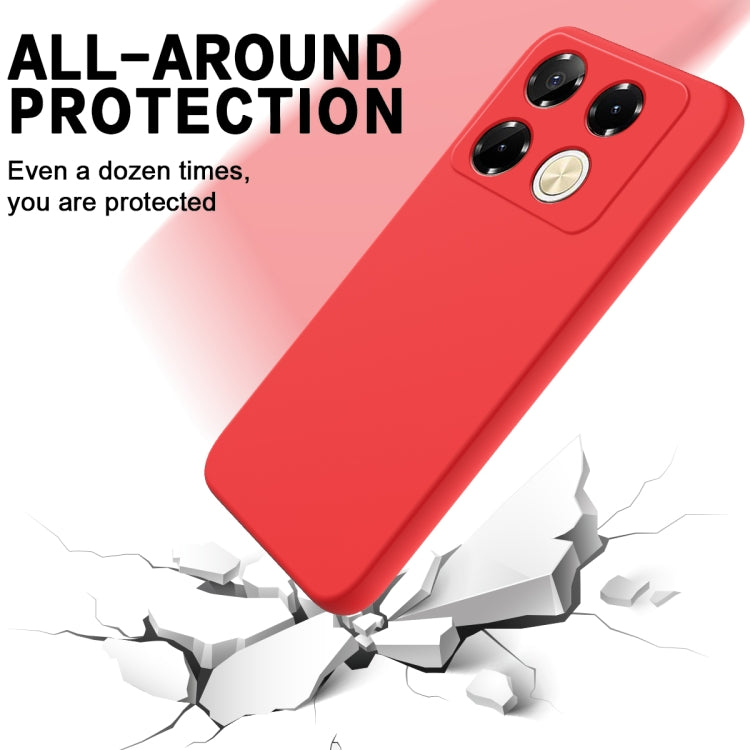 For Infinix Note 40 5G Solid Color Liquid Silicone Dropproof Full Coverage Phone Case