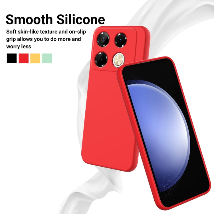For Infinix Note 40 5G Solid Color Liquid Silicone Dropproof Full Coverage Phone Case