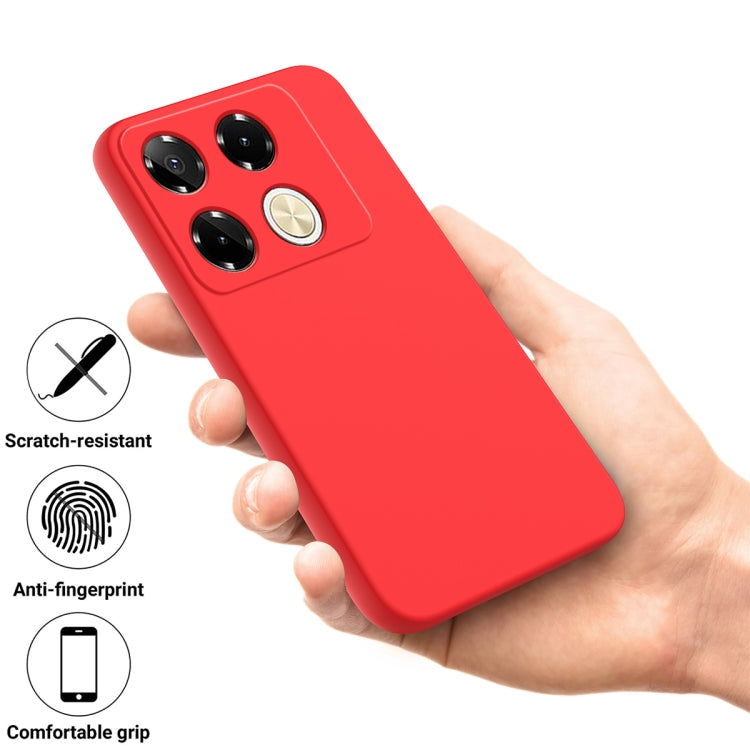 For Infinix Note 40 5G Solid Color Liquid Silicone Dropproof Full Coverage Phone Case