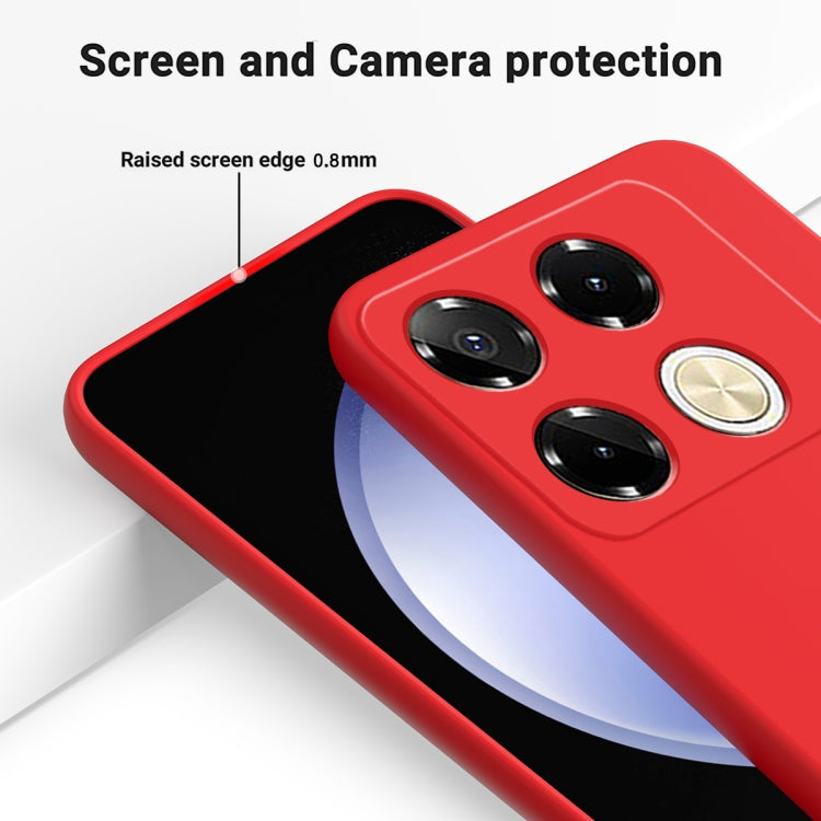 For Infinix Note 40 5G Solid Color Liquid Silicone Dropproof Full Coverage Phone Case