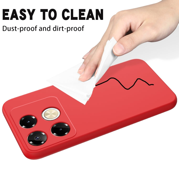 For Infinix Note 40 5G Solid Color Liquid Silicone Dropproof Full Coverage Phone Case