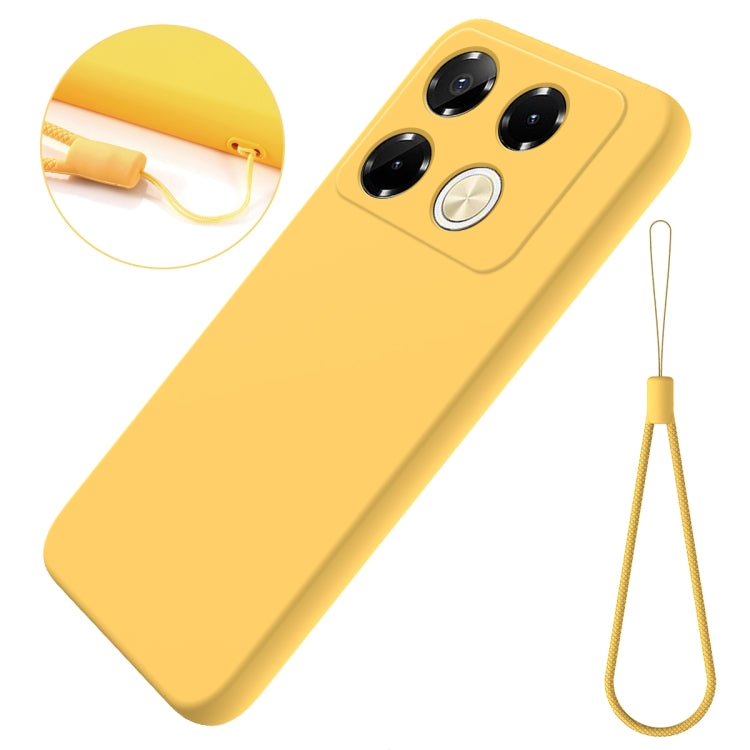 For Infinix Note 40 5G Solid Color Liquid Silicone Dropproof Full Coverage Phone Case