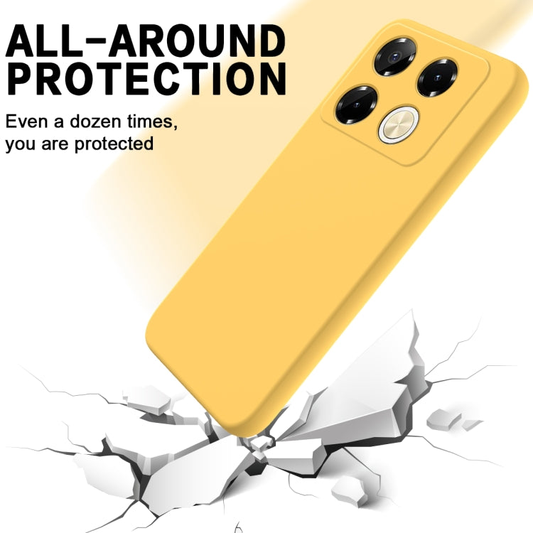 For Infinix Note 40 5G Solid Color Liquid Silicone Dropproof Full Coverage Phone Case