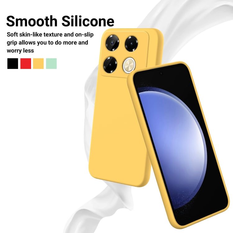 For Infinix Note 40 5G Solid Color Liquid Silicone Dropproof Full Coverage Phone Case