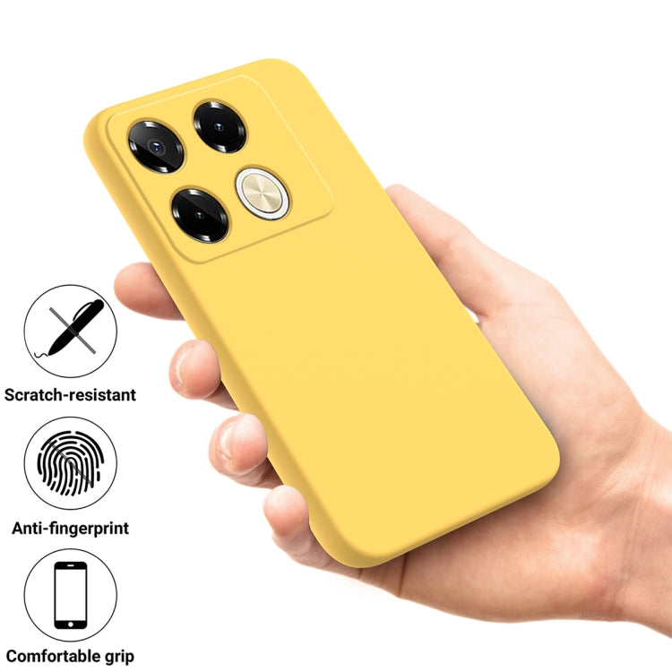 For Infinix Note 40 5G Solid Color Liquid Silicone Dropproof Full Coverage Phone Case