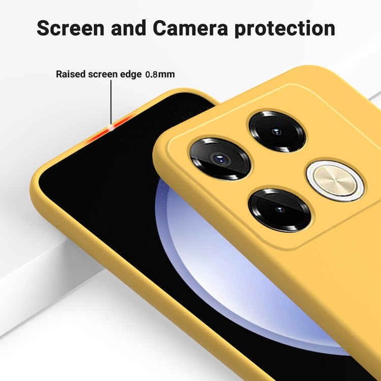 For Infinix Note 40 5G Solid Color Liquid Silicone Dropproof Full Coverage Phone Case