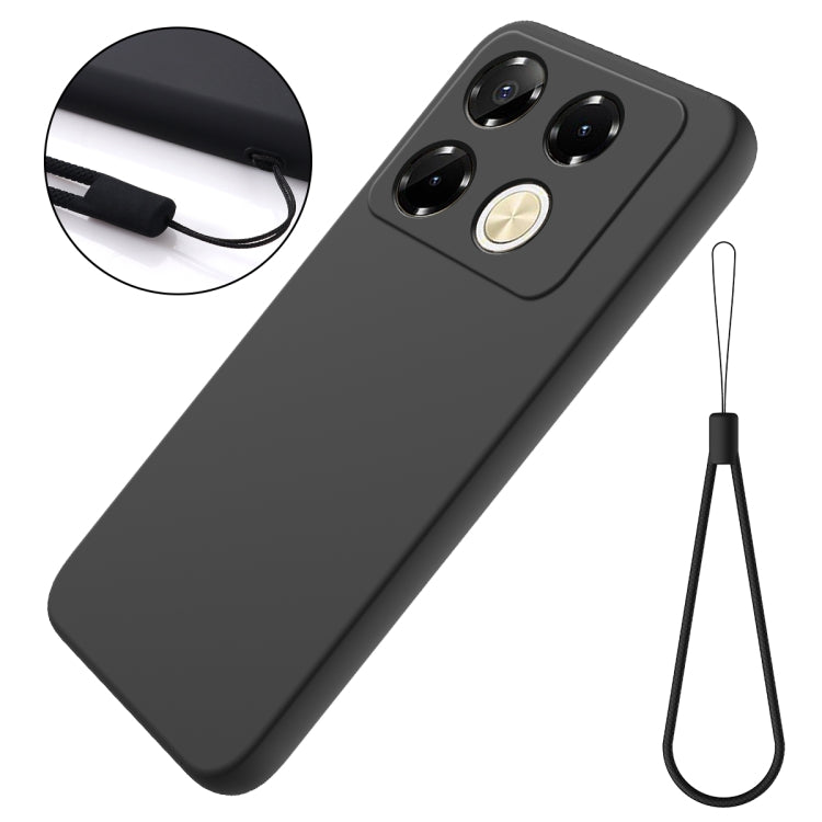 For Infinix Note 40 5G Solid Color Liquid Silicone Dropproof Full Coverage Phone Case