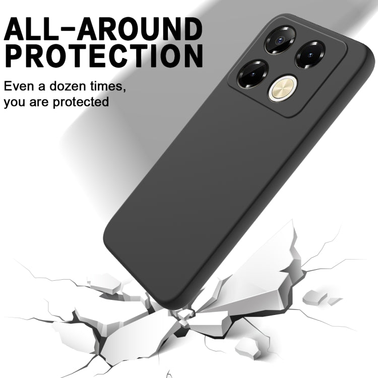 For Infinix Note 40 5G Solid Color Liquid Silicone Dropproof Full Coverage Phone Case