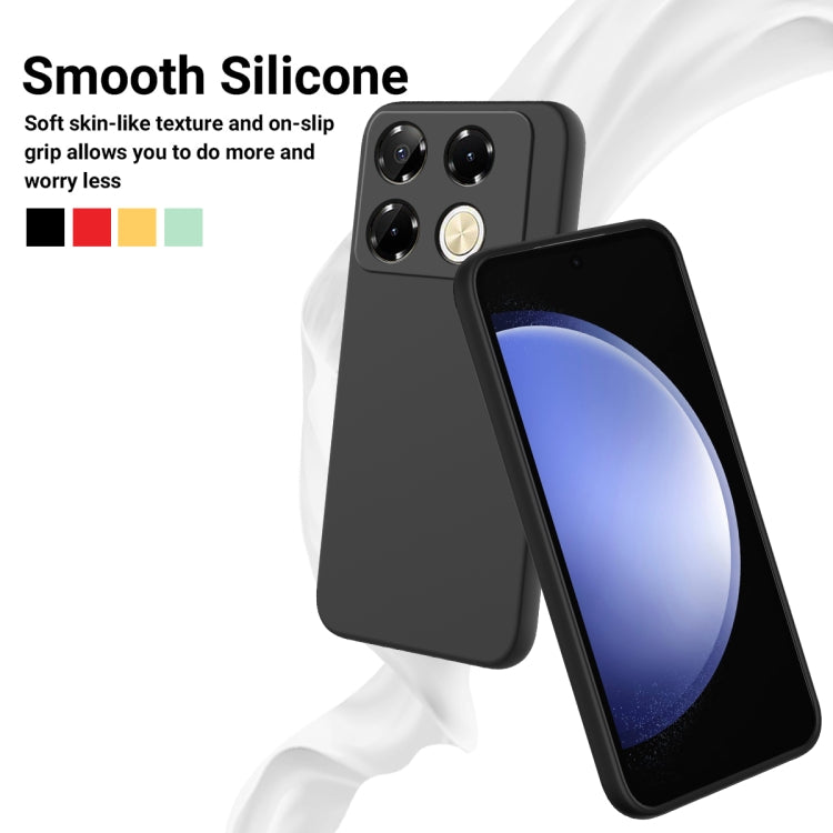 For Infinix Note 40 5G Solid Color Liquid Silicone Dropproof Full Coverage Phone Case